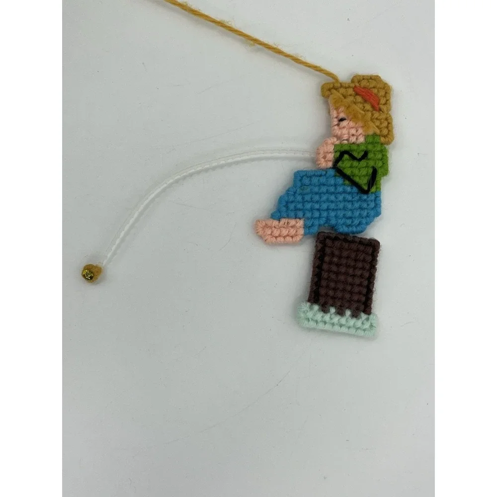 Vintage Going Fishing Plastic Canvas Baby Nursery Mobile Complete